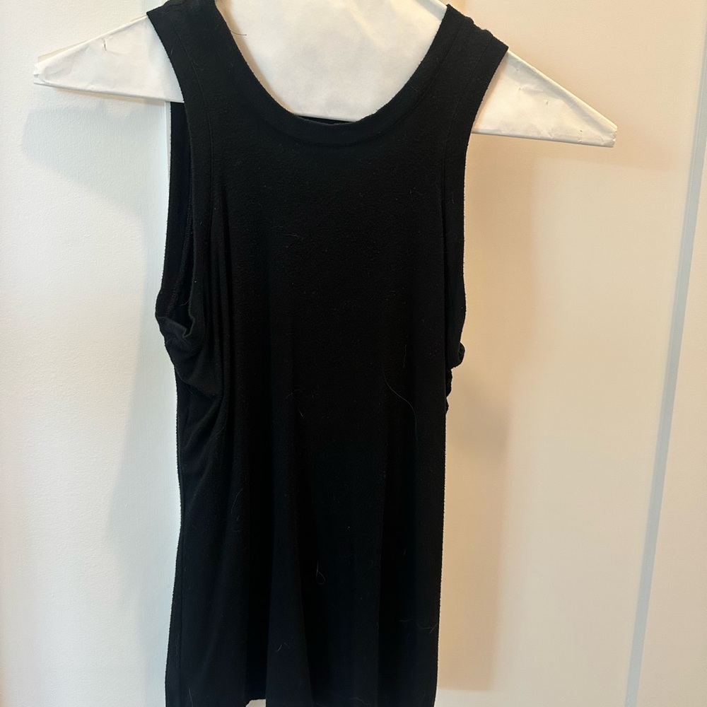Narciso Rodriguez Black Tank Top Classic Scoop Neck
